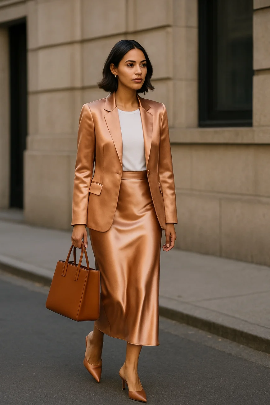 The Fall 2025 Fashion Trend That’s So Wrong, It’s Right: Daytime Satin Takes the Spotlight