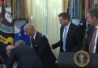 White House press event interrupted after man collapses behind President Trump during live broadcast