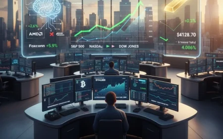Global Economy US stock futures and global markets rise on AI optimism and easing yields