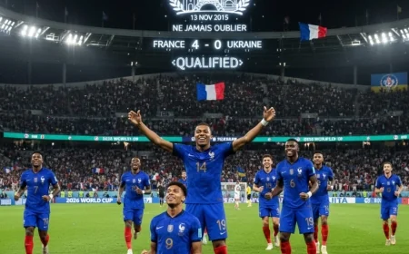 Sports France thrashes Ukraine 4-0 to secure 2026 World Cup qualification
