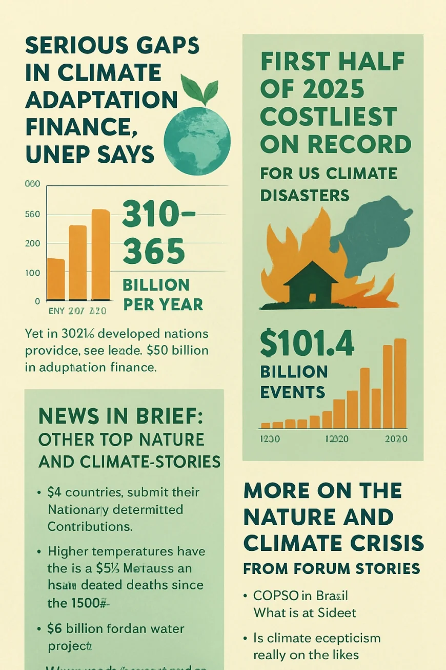 UNEP highlights $310 billion climate adaptation finance gap ahead of COP30