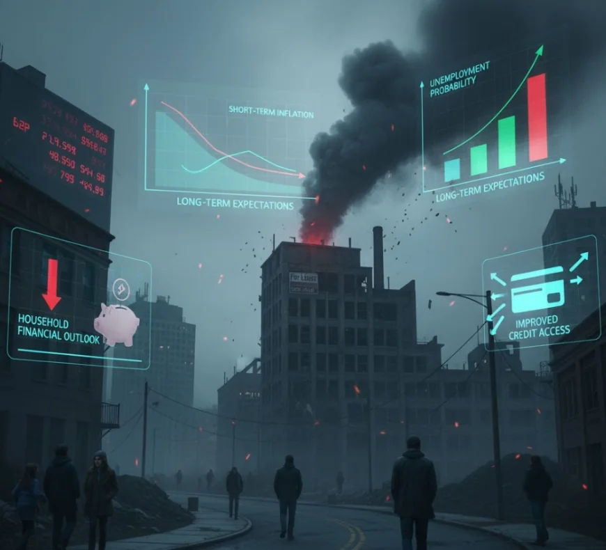 Consumer inflation expectations decline at short term, labor market outlook worsens