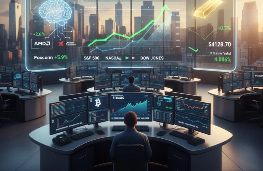 Global Economy US stock futures and global markets rise on AI optimism and easing yields