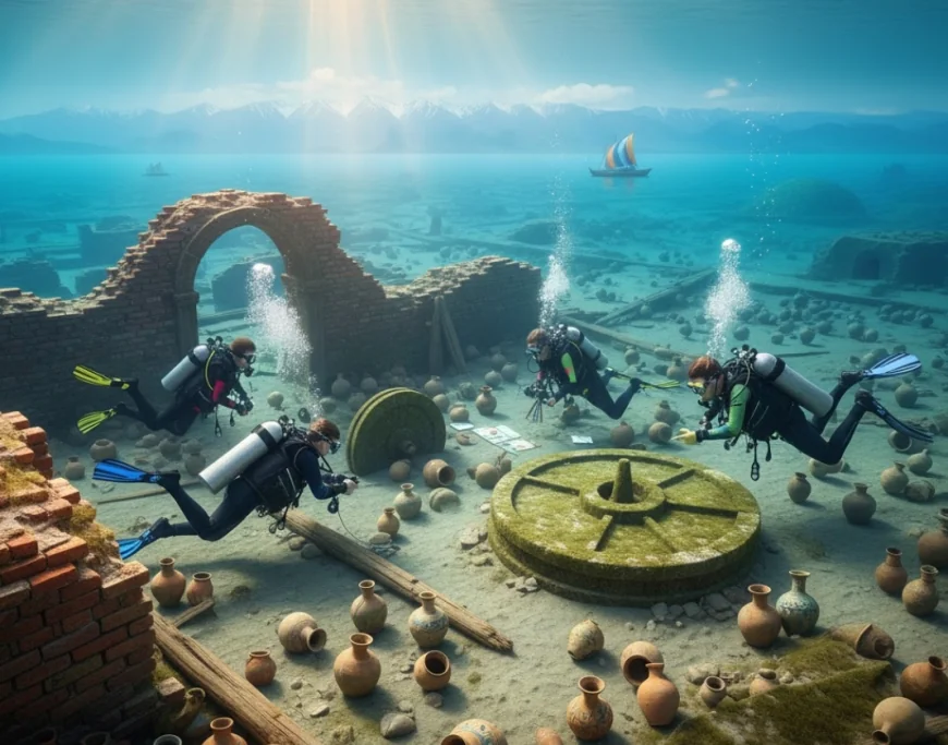 Traces of submerged city discovered beneath Lake Issyk-Kul