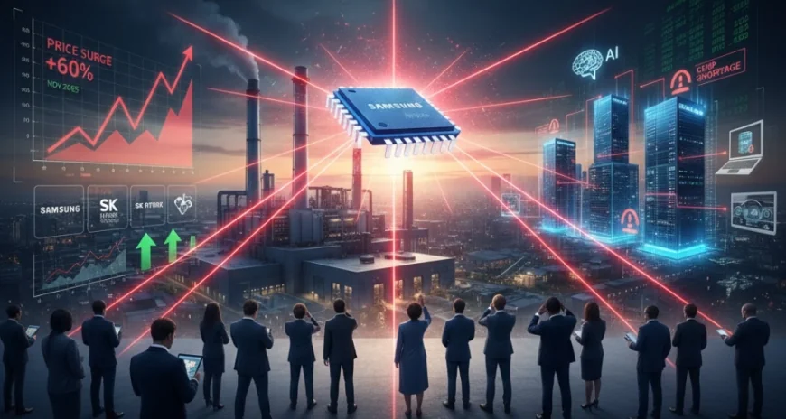 Samsung raises memory chip prices by up to 60% amid AI demand surge and global shortage